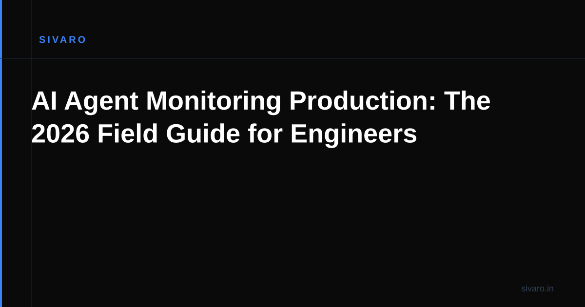 AI Agent Monitoring Production: The 2026 Field Guide for Engineers