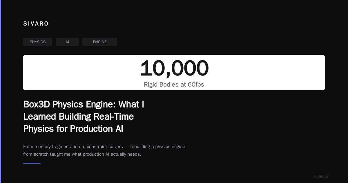 Box3D Physics Engine: What I Learned Building Real-Time Physics for Production AI