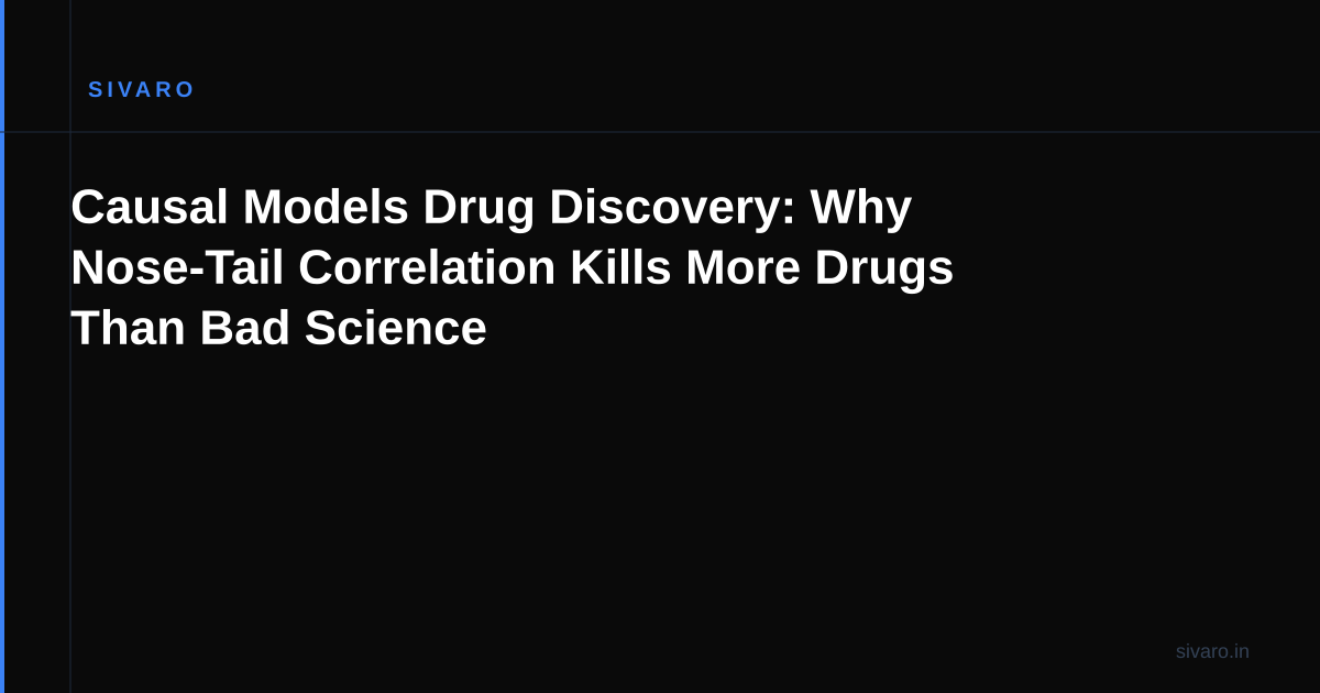 Causal Models Drug Discovery: Why Nose-Tail Correlation Kills More Drugs Than Bad Science