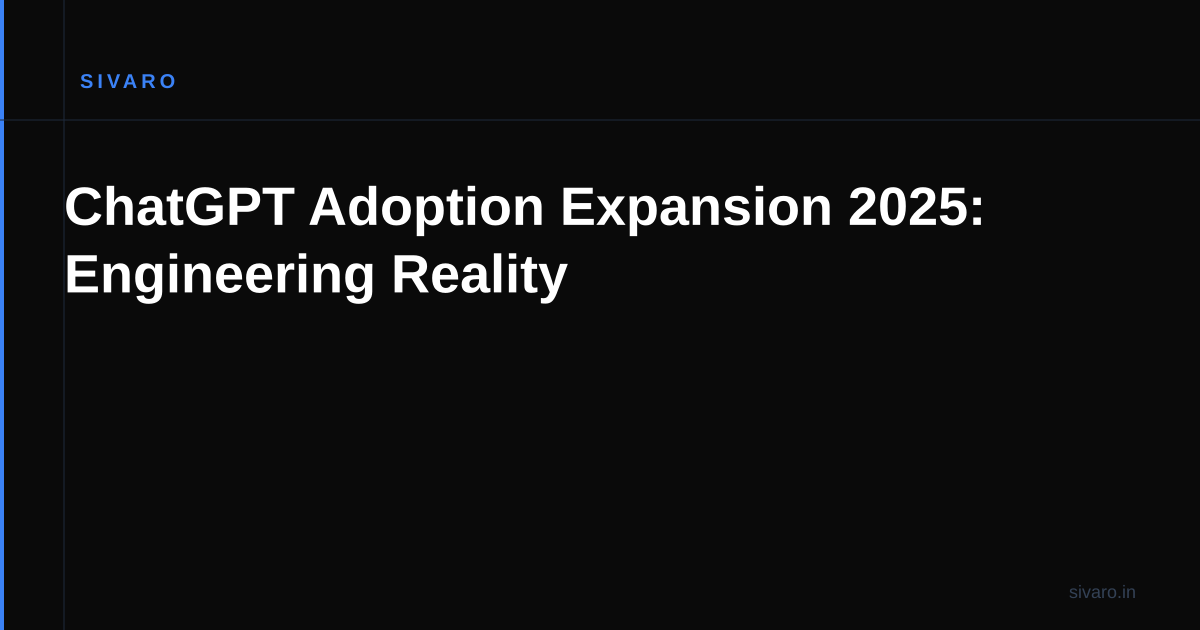 ChatGPT Adoption Expansion 2025: Engineering Reality