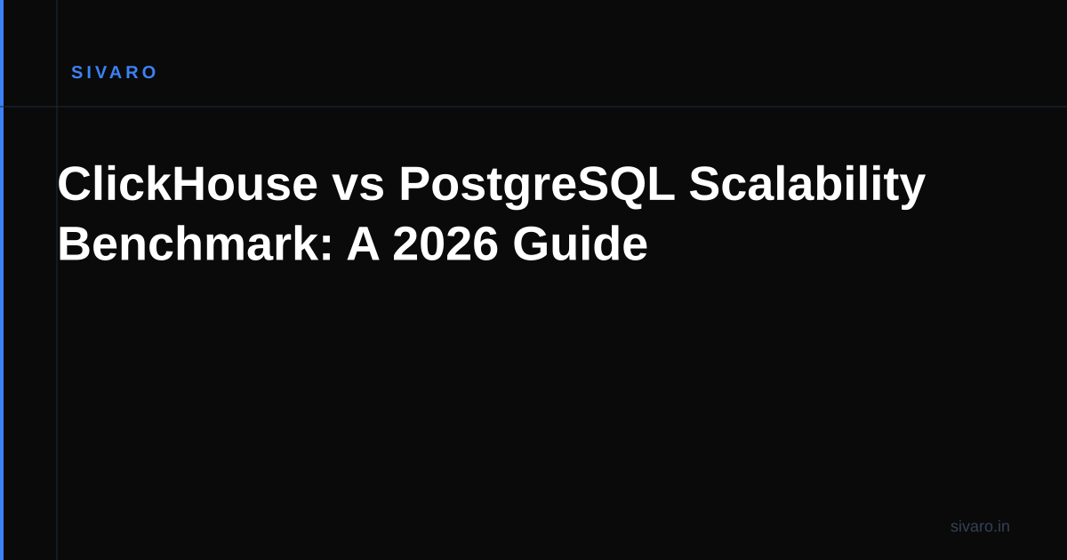 ClickHouse vs PostgreSQL Scalability Benchmark: A 2026 Guide
