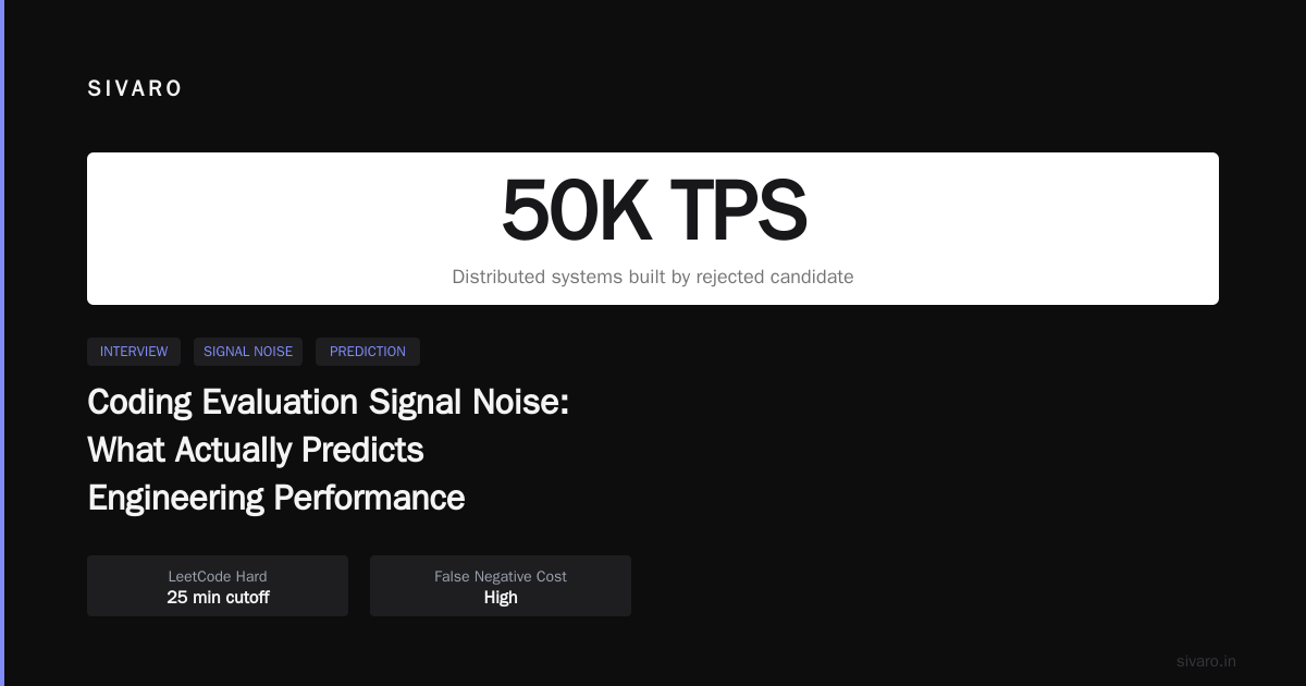 Coding Evaluation Signal Noise: What Actually Predicts Engineering Performance