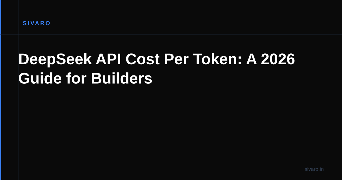 DeepSeek API Cost Per Token: A 2026 Guide for Builders