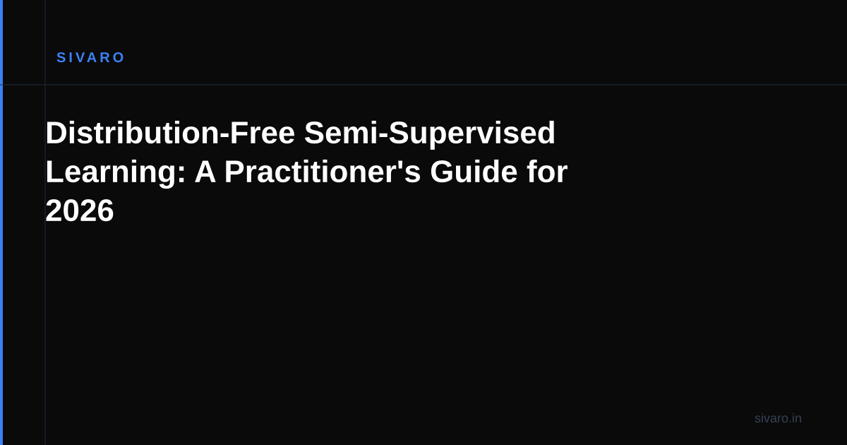 Distribution-Free Semi-Supervised Learning: A Practitioner's Guide for 2026