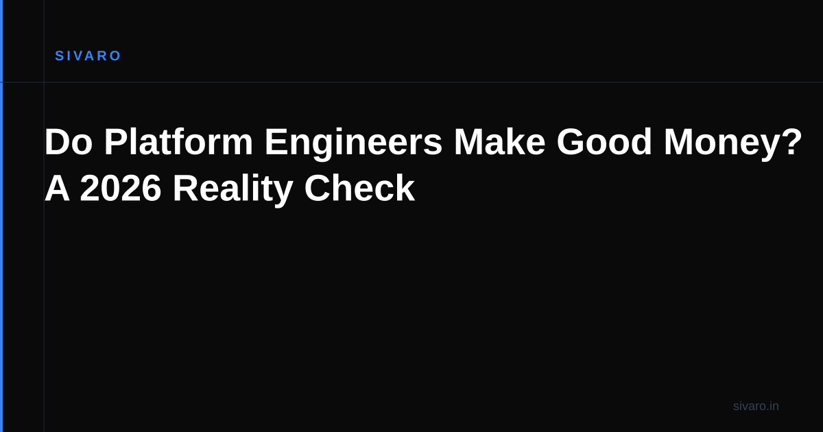 Do Platform Engineers Make Good Money? A 2026 Reality Check