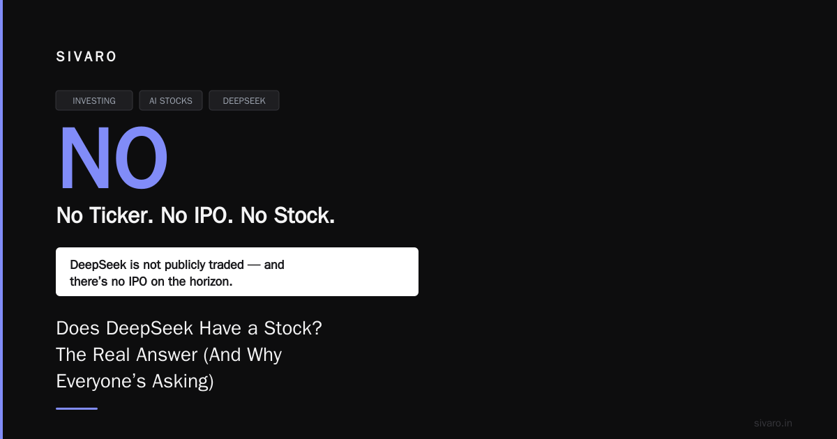 Does DeepSeek Have a Stock? The Real Answer (And Why Everyone’s Asking)