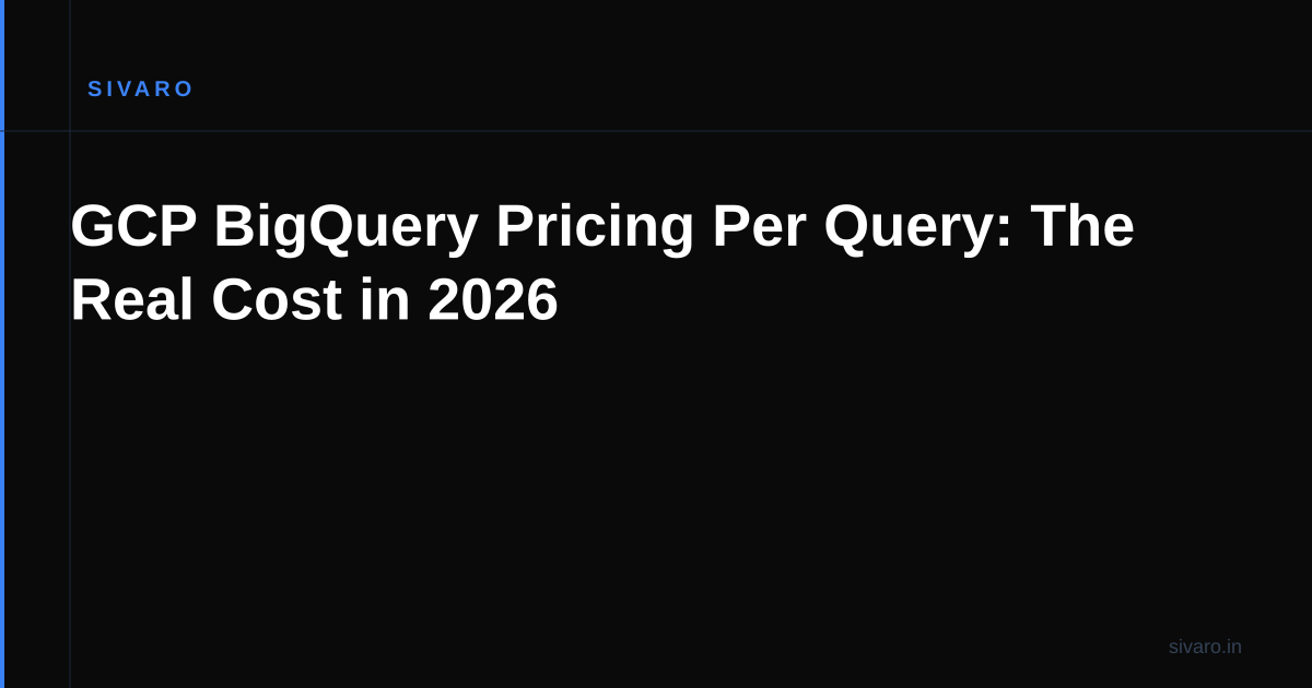 GCP BigQuery Pricing Per Query: The Real Cost in 2026