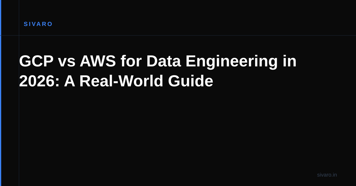 GCP vs AWS for Data Engineering in 2026: A Real-World Guide