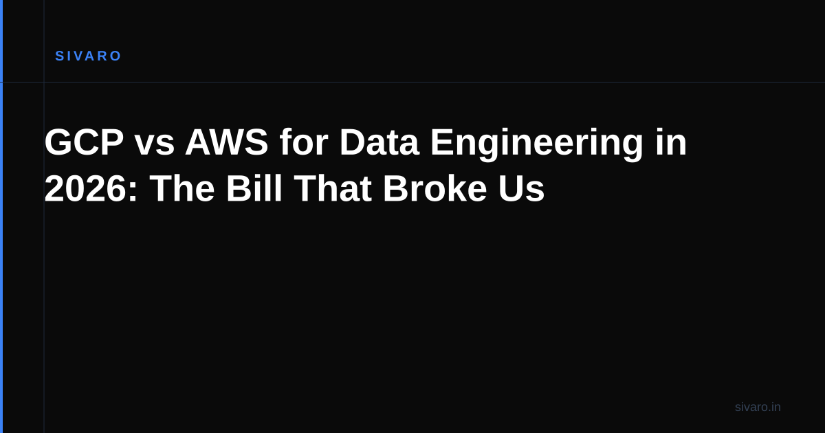 GCP vs AWS for Data Engineering in 2026: The Bill That Broke Us