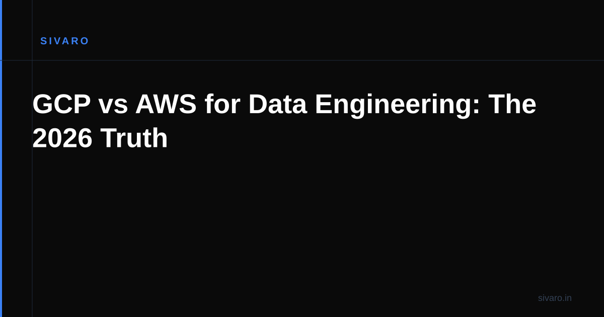 GCP vs AWS for Data Engineering: The 2026 Truth