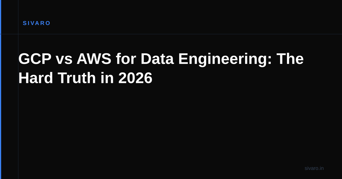 GCP vs AWS for Data Engineering: The Hard Truth in 2026