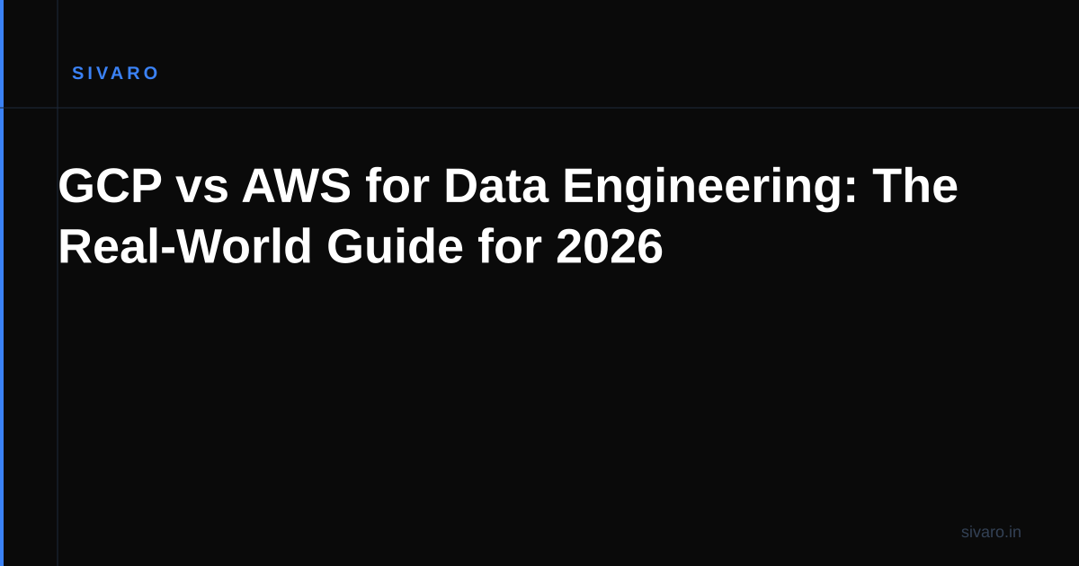 GCP vs AWS for Data Engineering: The Real-World Guide for 2026