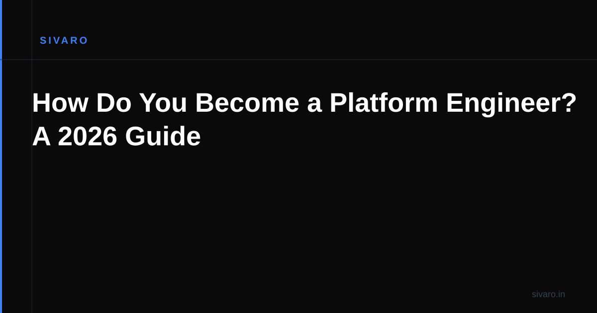 How Do You Become a Platform Engineer? A 2026 Guide