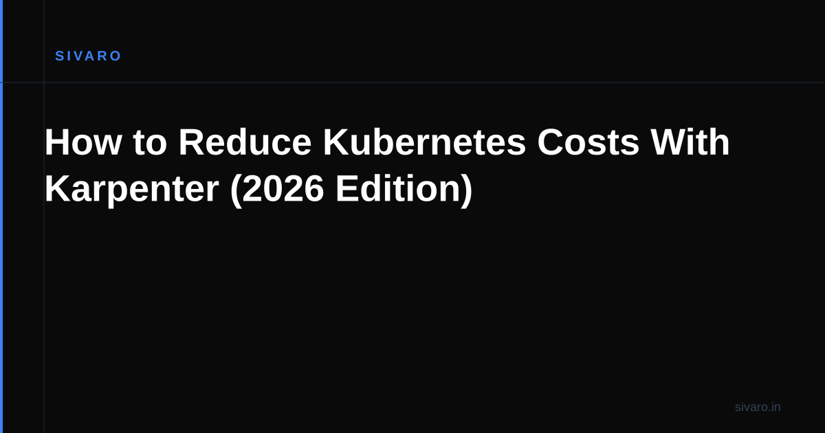 How to Reduce Kubernetes Costs With Karpenter (2026 Edition)