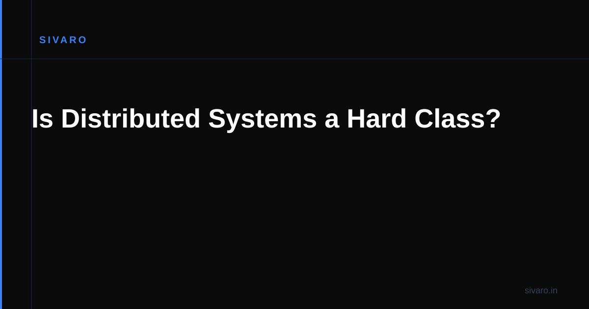 Is Distributed Systems a Hard Class?