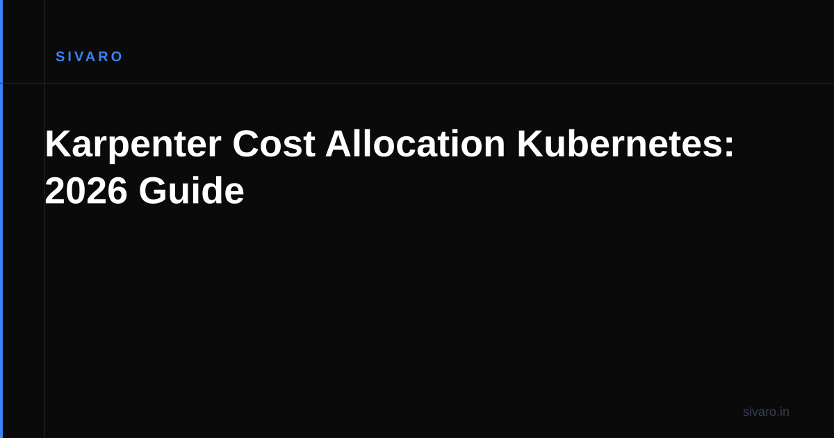 Karpenter Cost Allocation Kubernetes: 2026 Guide