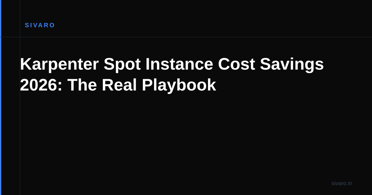 Karpenter Spot Instance Cost Savings 2026: The Real Playbook