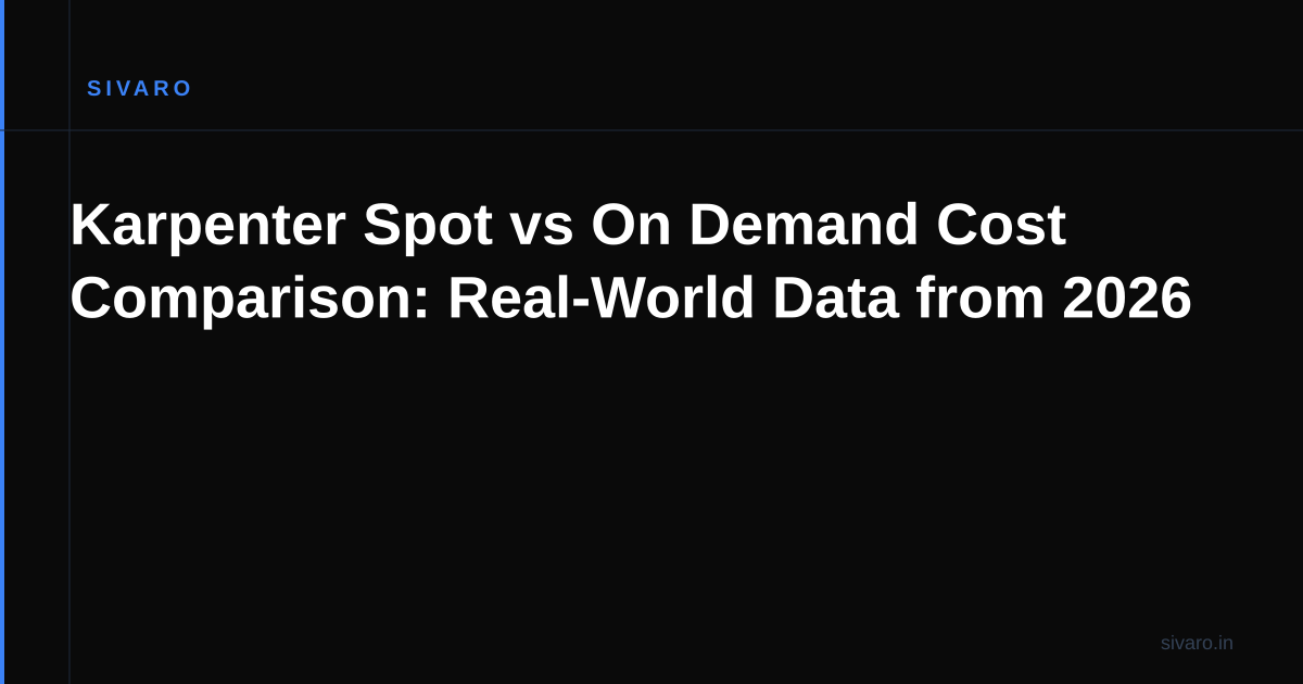 Karpenter Spot vs On Demand Cost Comparison: Real-World Data from 2026