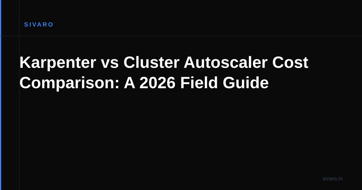 Karpenter vs Cluster Autoscaler Cost Comparison: A 2026 Field Guide