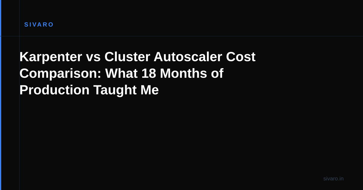 Karpenter vs Cluster Autoscaler Cost Comparison: What 18 Months of Production Taught Me