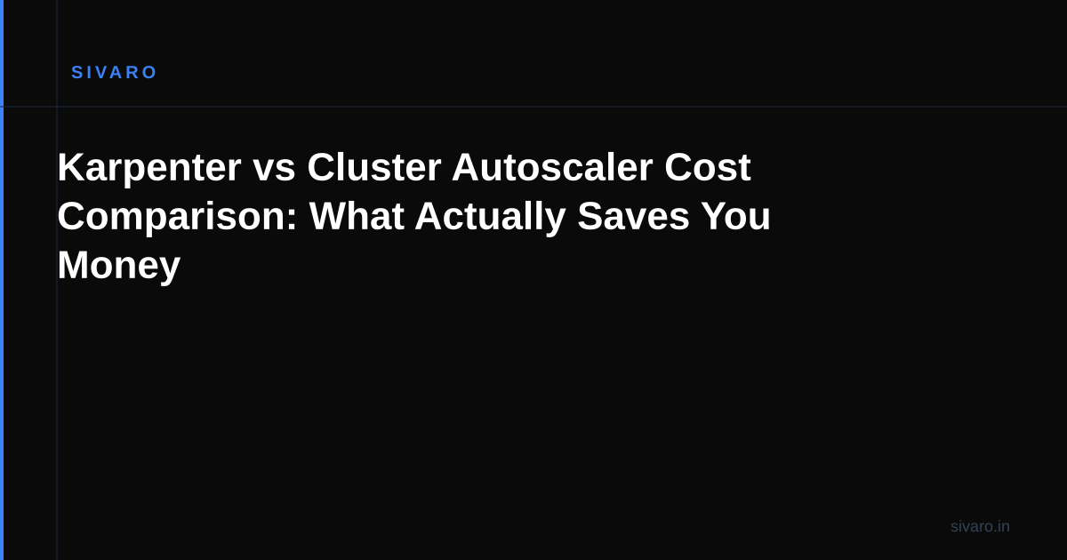 Karpenter vs Cluster Autoscaler Cost Comparison: What Actually Saves You Money