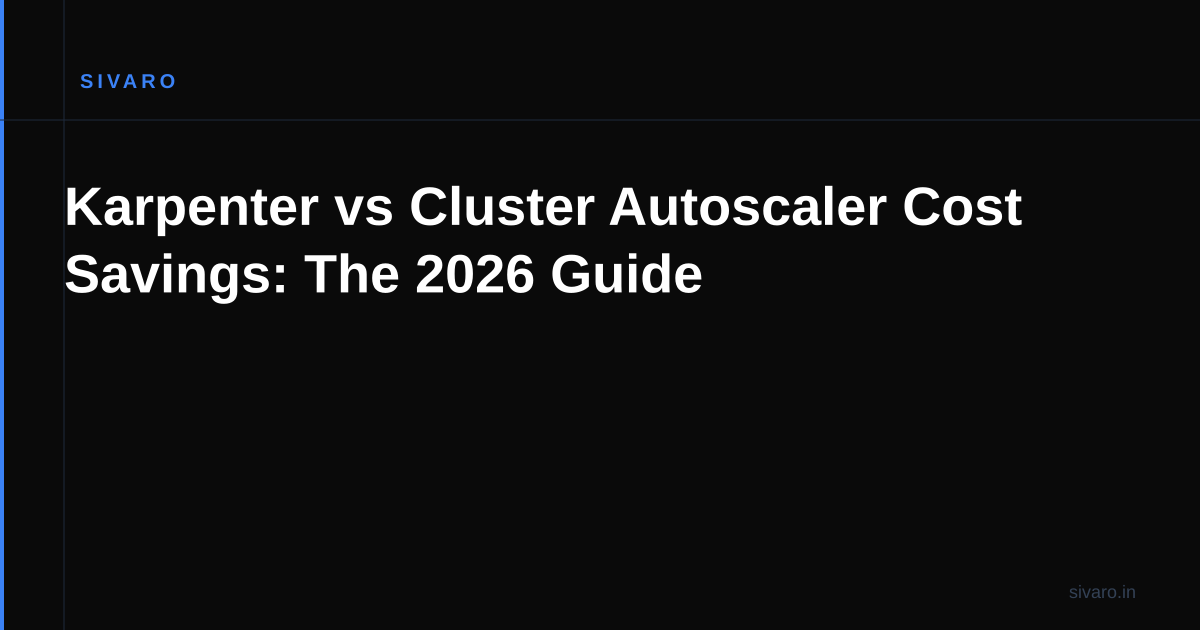 Karpenter vs Cluster Autoscaler Cost Savings: The 2026 Guide