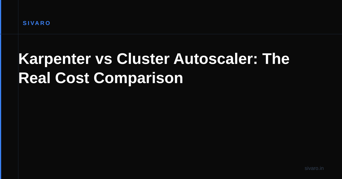 Karpenter vs Cluster Autoscaler: The Real Cost Comparison