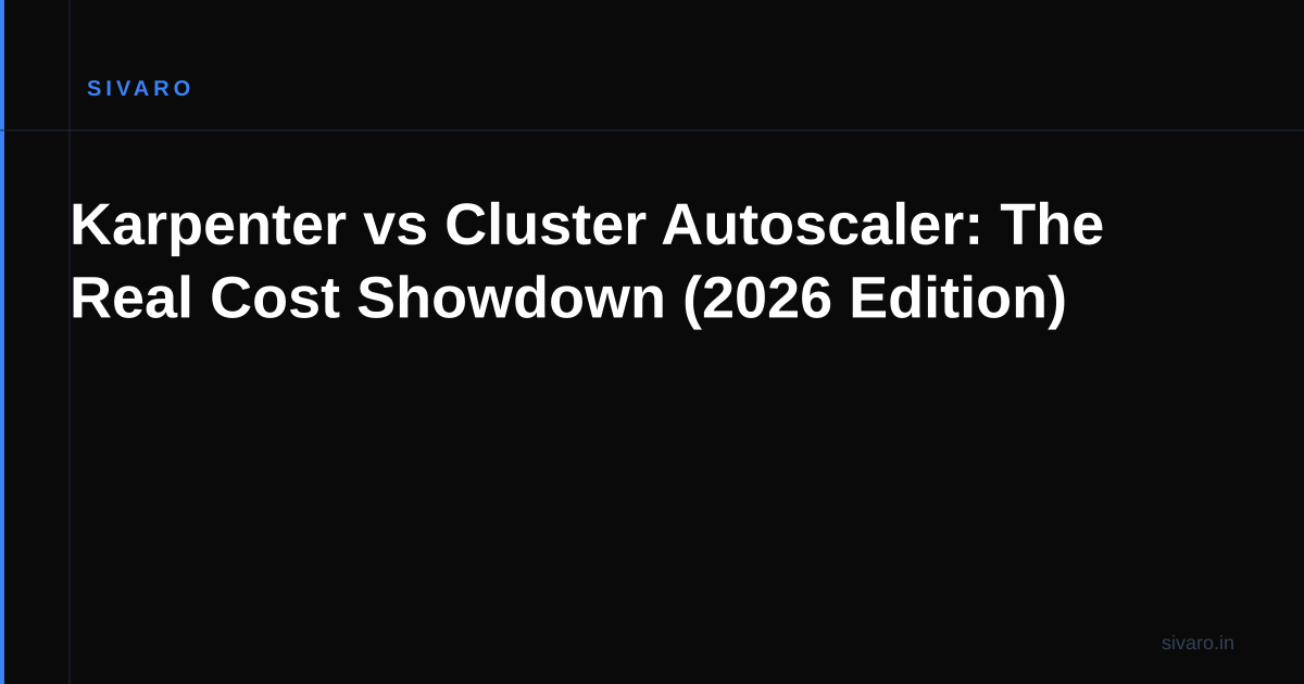 Karpenter vs Cluster Autoscaler: The Real Cost Showdown (2026 Edition)