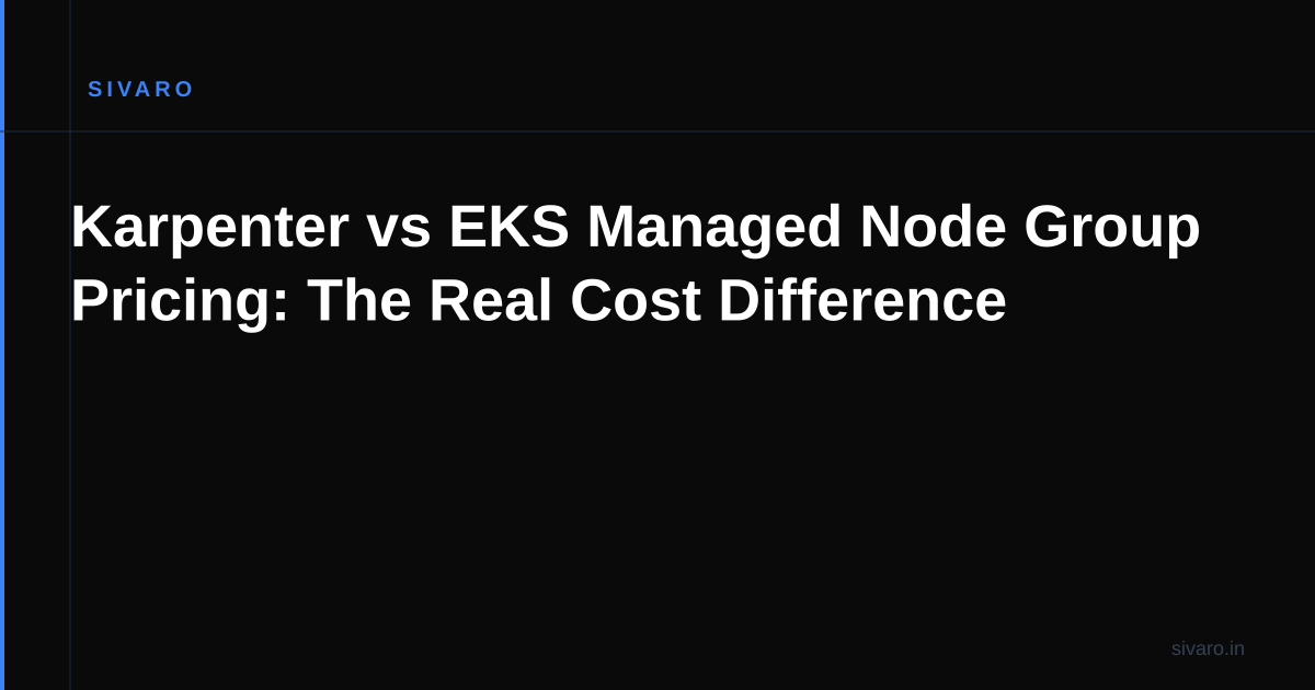 Karpenter vs EKS Managed Node Group Pricing: The Real Cost Difference