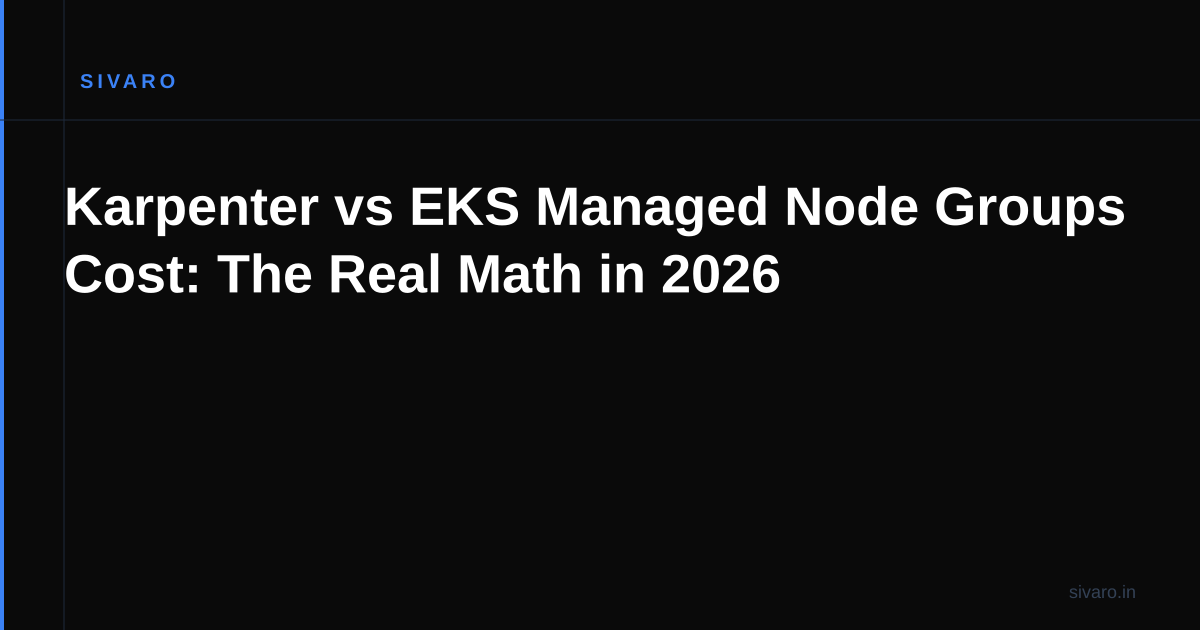Karpenter vs EKS Managed Node Groups Cost: The Real Math in 2026