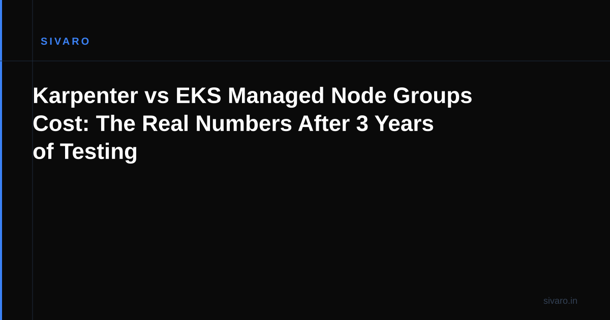 Karpenter vs EKS Managed Node Groups Cost: The Real Numbers After 3 Years of Testing