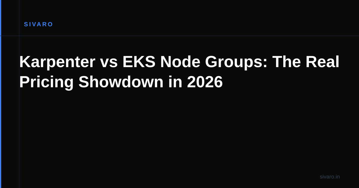 Karpenter vs EKS Node Groups: The Real Pricing Showdown in 2026