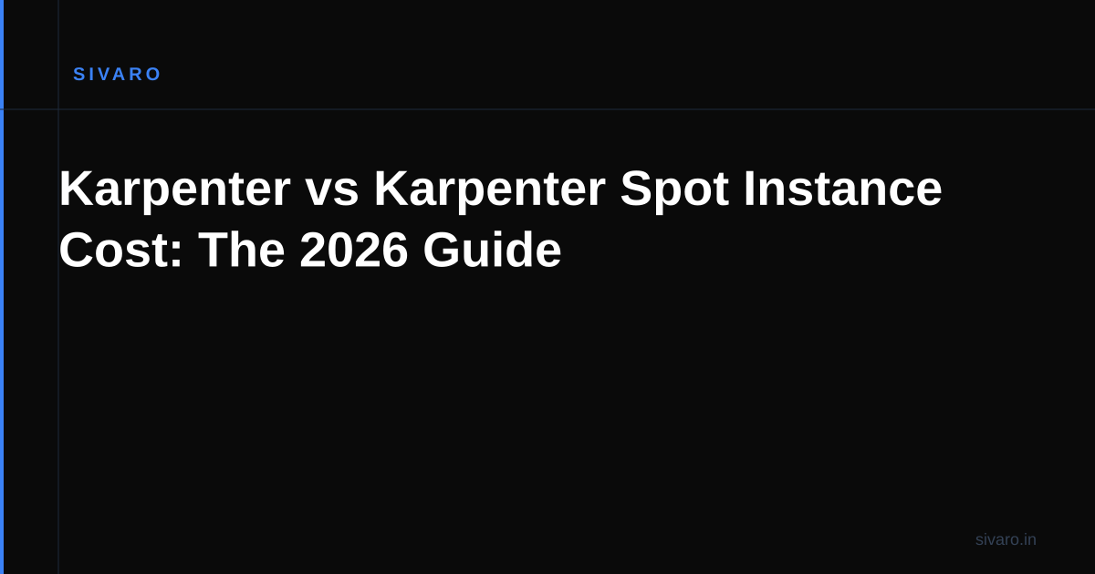 Karpenter vs Karpenter Spot Instance Cost: The 2026 Guide