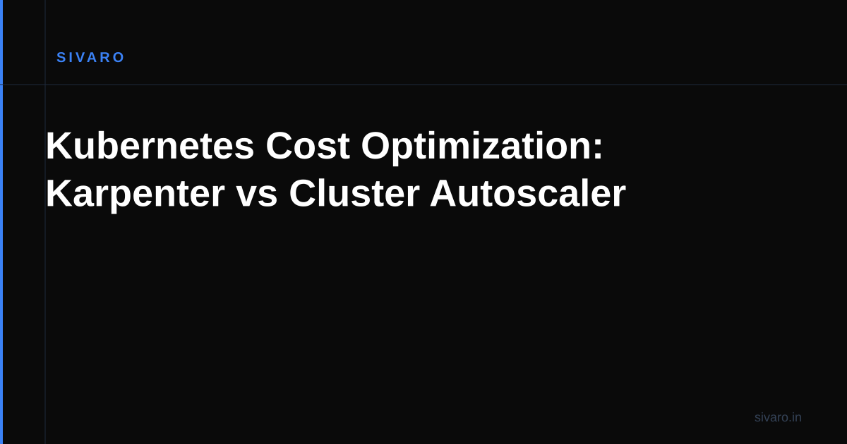 Kubernetes Cost Optimization: Karpenter vs Cluster Autoscaler