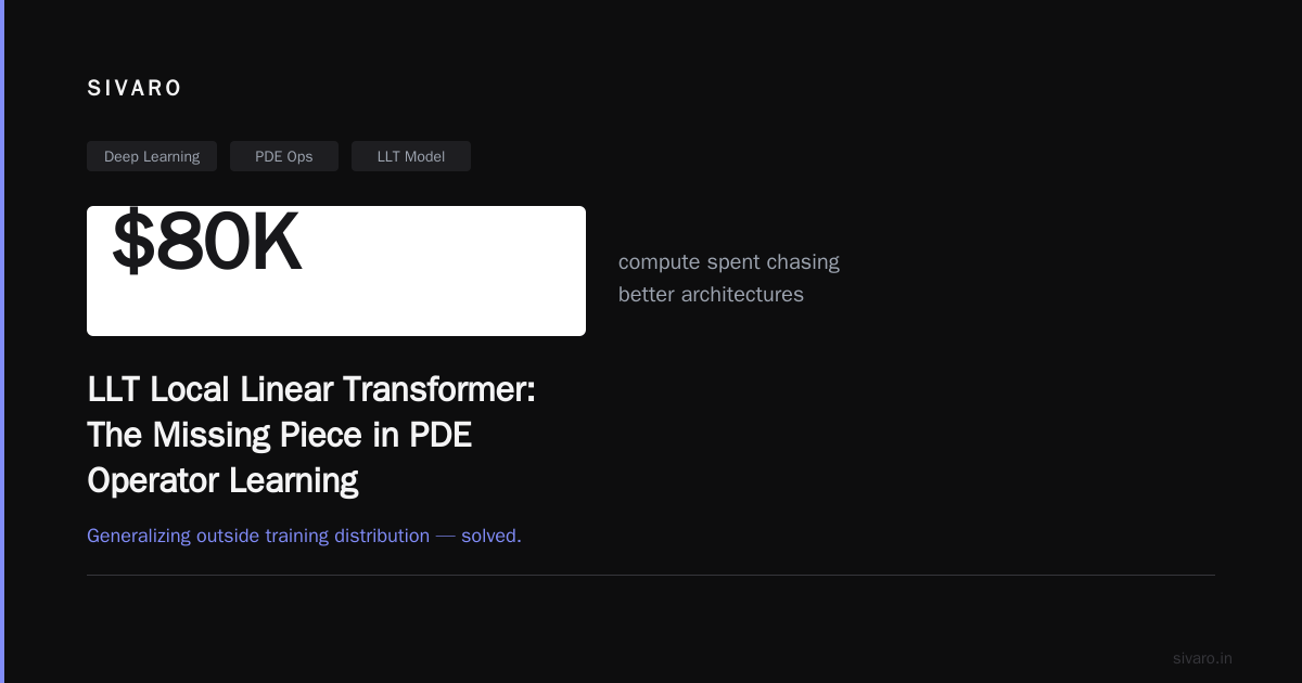 LLT Local Linear Transformer: The Missing Piece in PDE Operator Learning