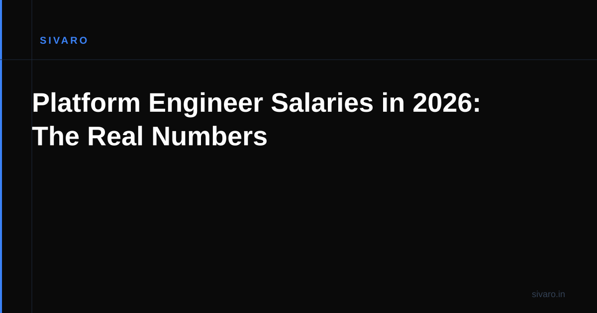 Platform Engineer Salaries in 2026: The Real Numbers