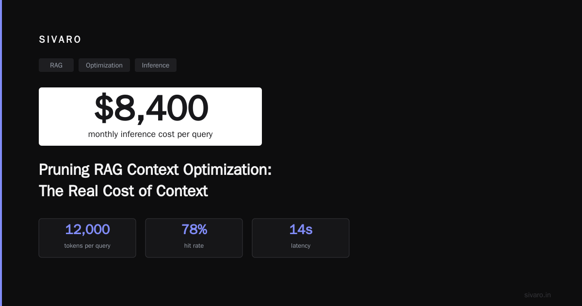 Pruning RAG Context Optimization: The Real Cost of Context