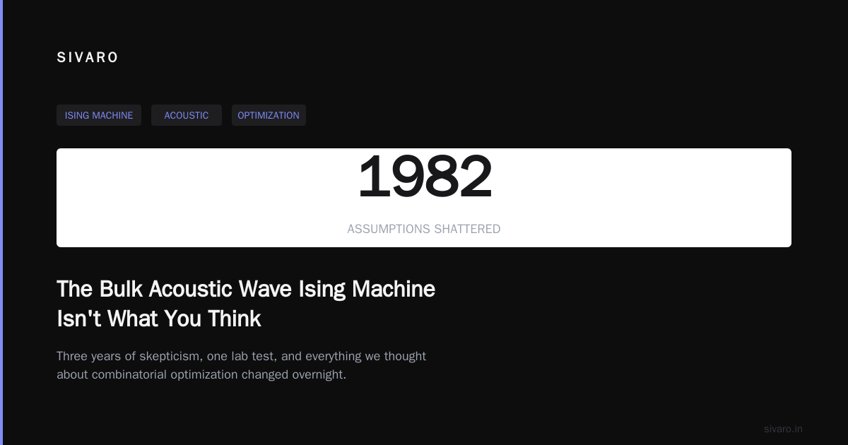 The Bulk Acoustic Wave Ising Machine Isn't What You Think