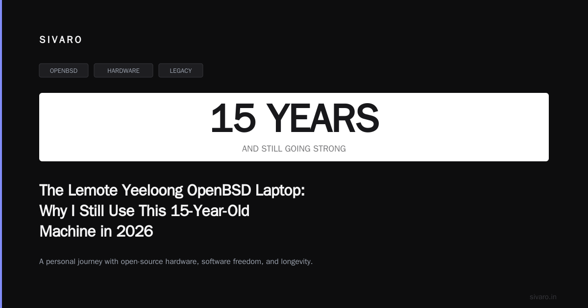 The Lemote Yeeloong OpenBSD Laptop: Why I Still Use This 15-Year-Old Machine in 2026