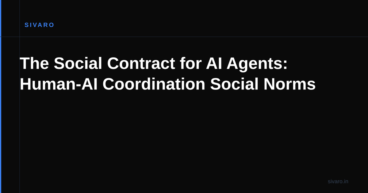 The Social Contract for AI Agents: Human-AI Coordination Social Norms
