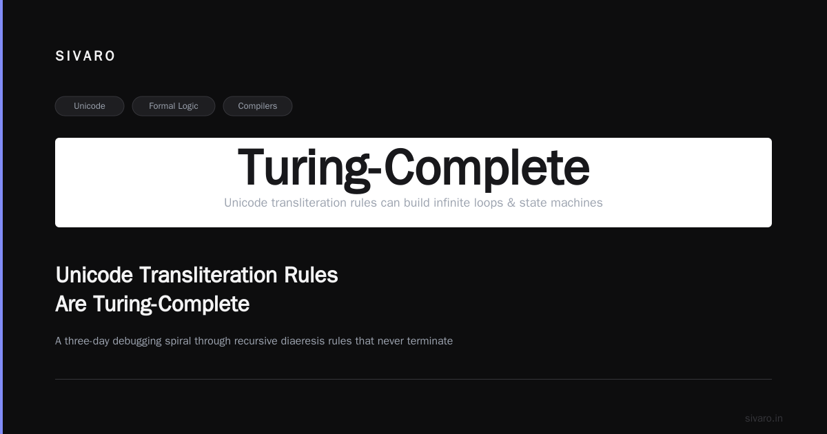Unicode Transliteration Rules Turing-Complete