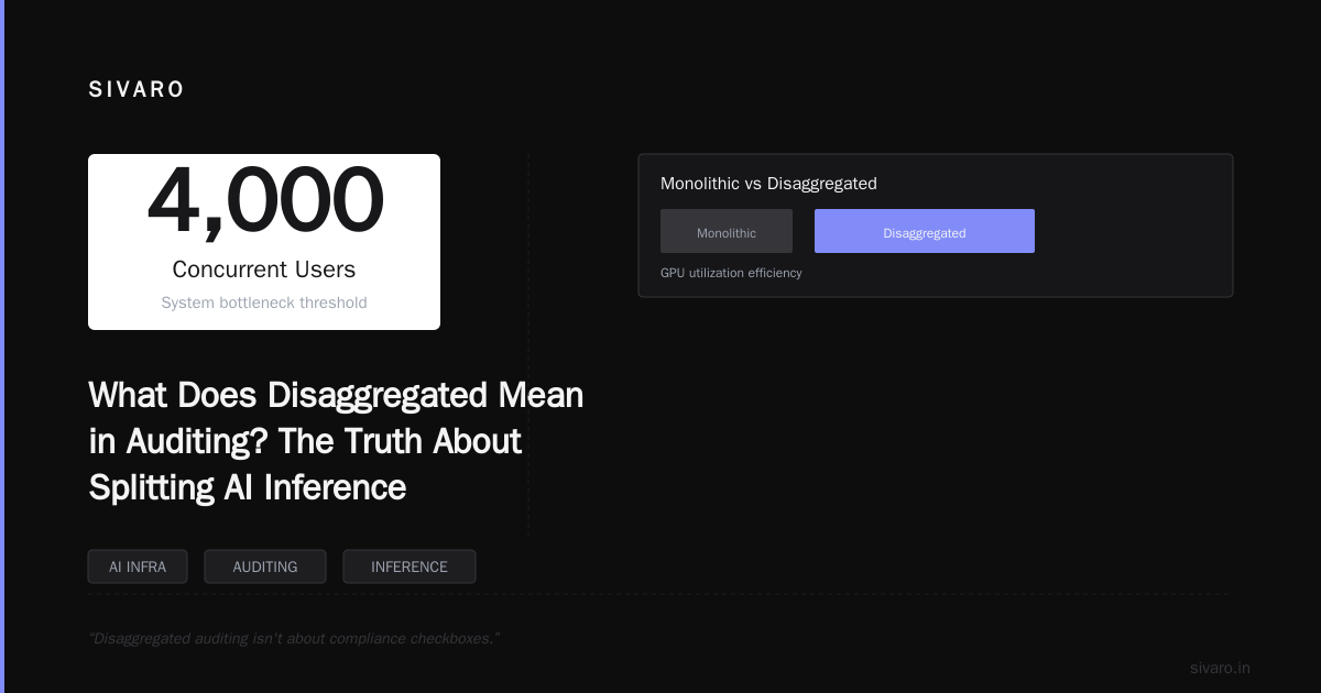 What Does Disaggregated Mean in Auditing? The Truth About Splitting AI Inference