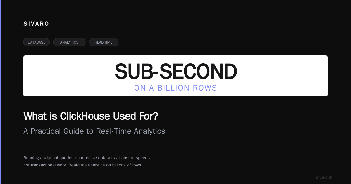 What is ClickHouse Used For? A Practical Guide