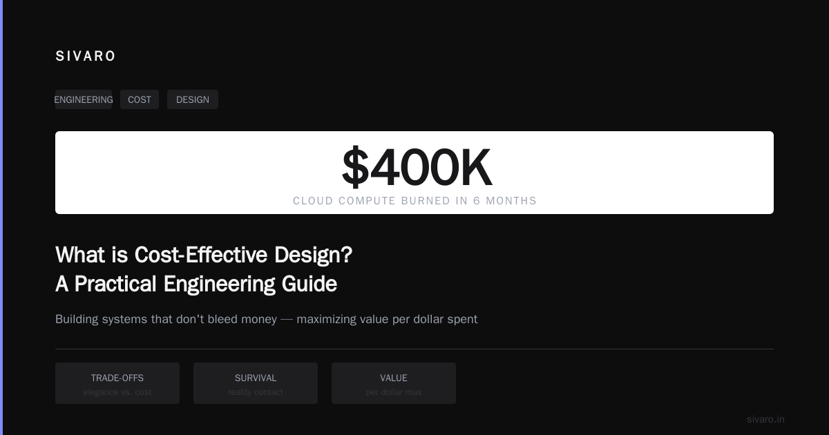 What is Cost-Effective Design? A Practical Engineering Guide