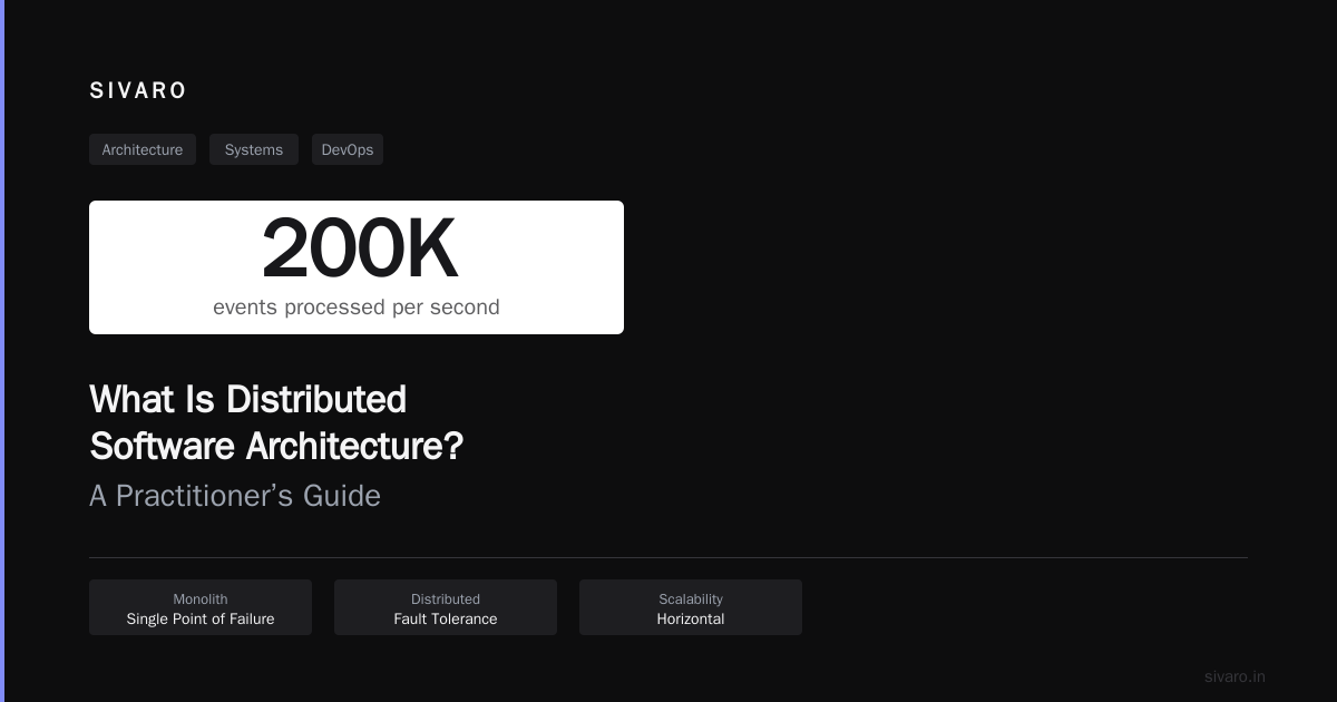 What Is Distributed Software Architecture? A Practitioner’s Guide