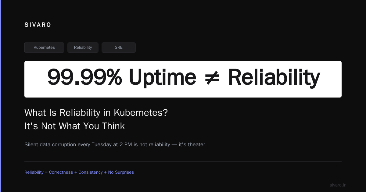 What Is Reliability in Kubernetes? It's Not What You Think