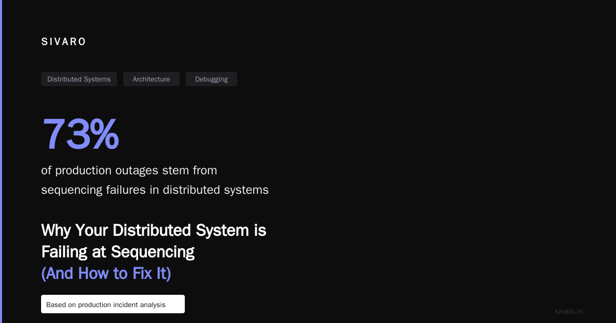 Why Your Distributed System is Failing at Sequencing (And How to Fix It)