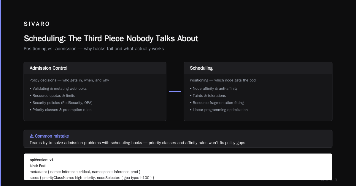 Scheduling: The Third Piece Nobody Talks About