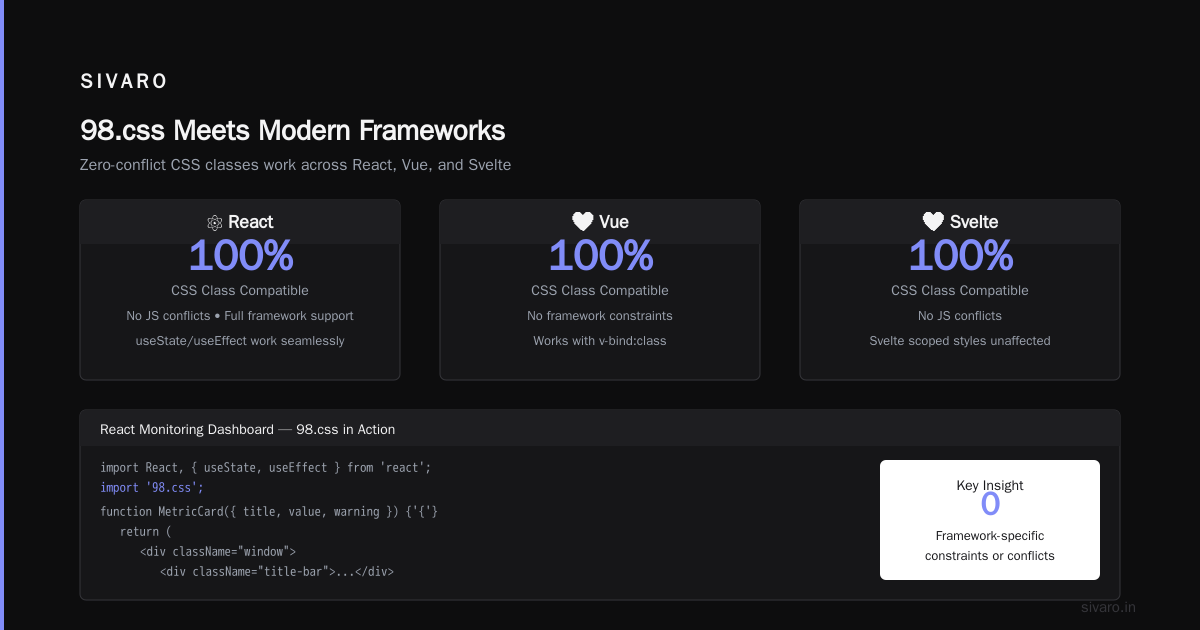 Combining 98.css with Modern CSS