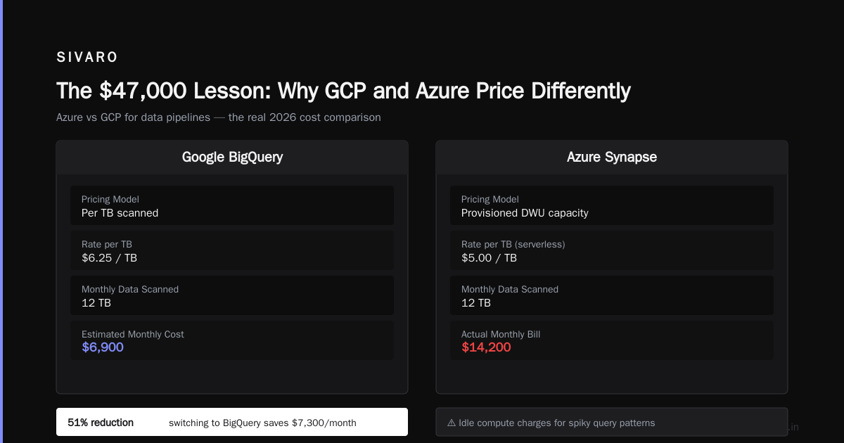 GCP vs Azure Pricing 2026: The Real Bill Showdown